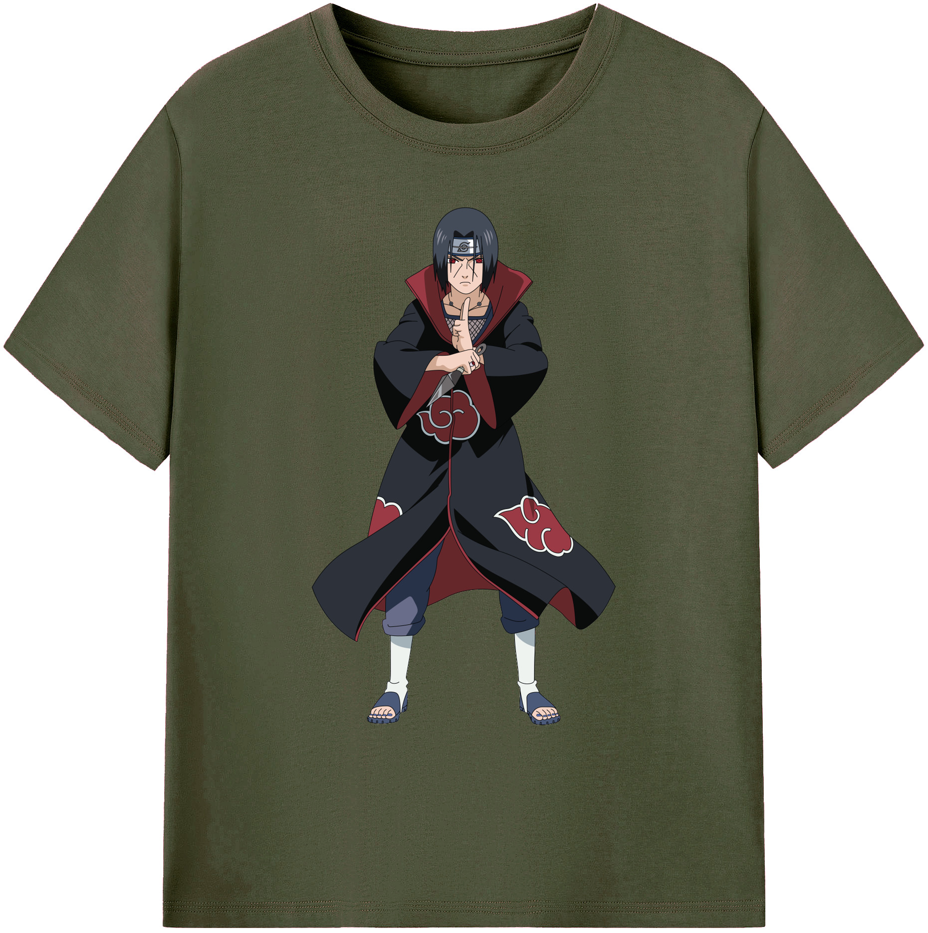 （画像用） NARUTO -ナルト- うちは イタチ Uchiha Itachi 綿100％ メンズ半袖Tシャツ｜肌触りやわらか＆通気性